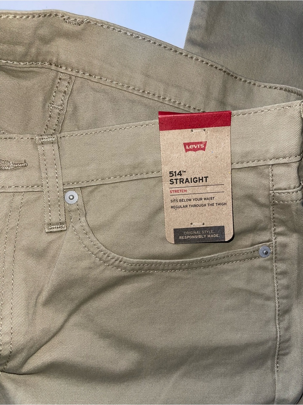Levi's 514 Straight Men’s Jeans — Beige/Tan